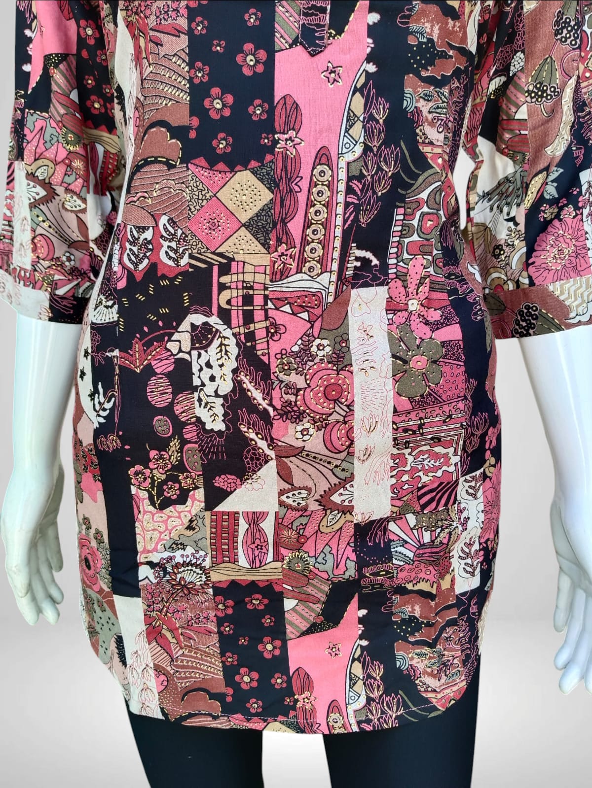 Patchwork Printed short Kurti