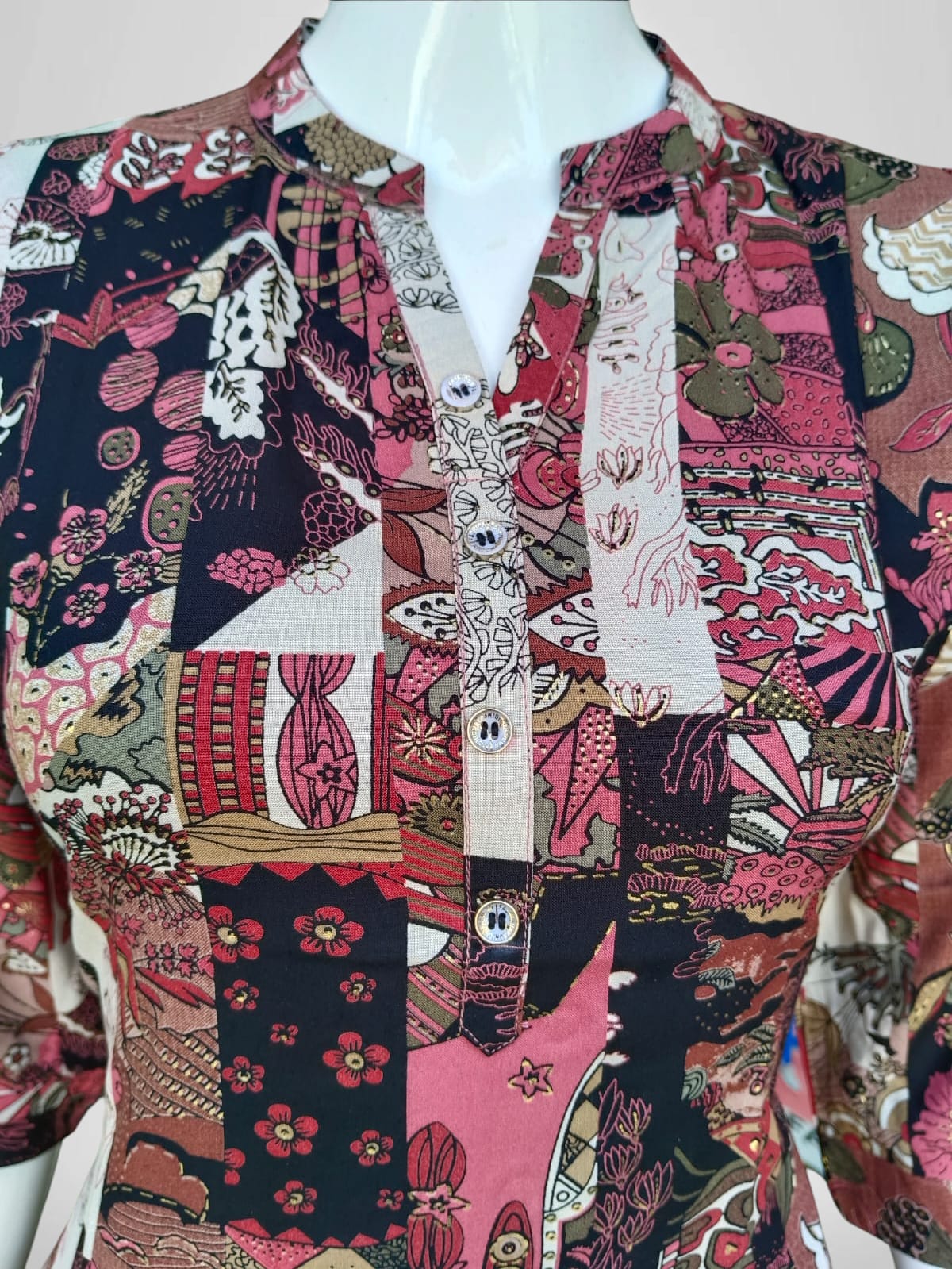 Patchwork Printed short Kurti