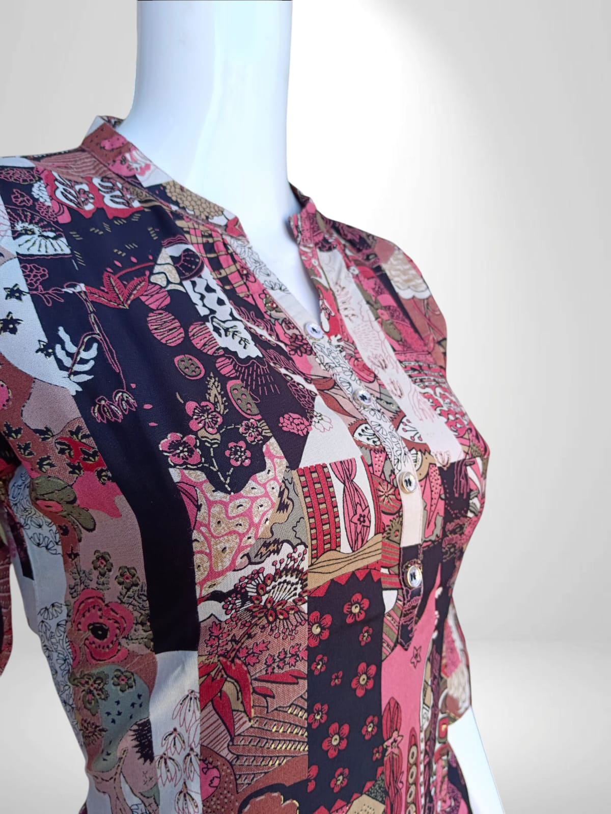 Patchwork Printed short Kurti