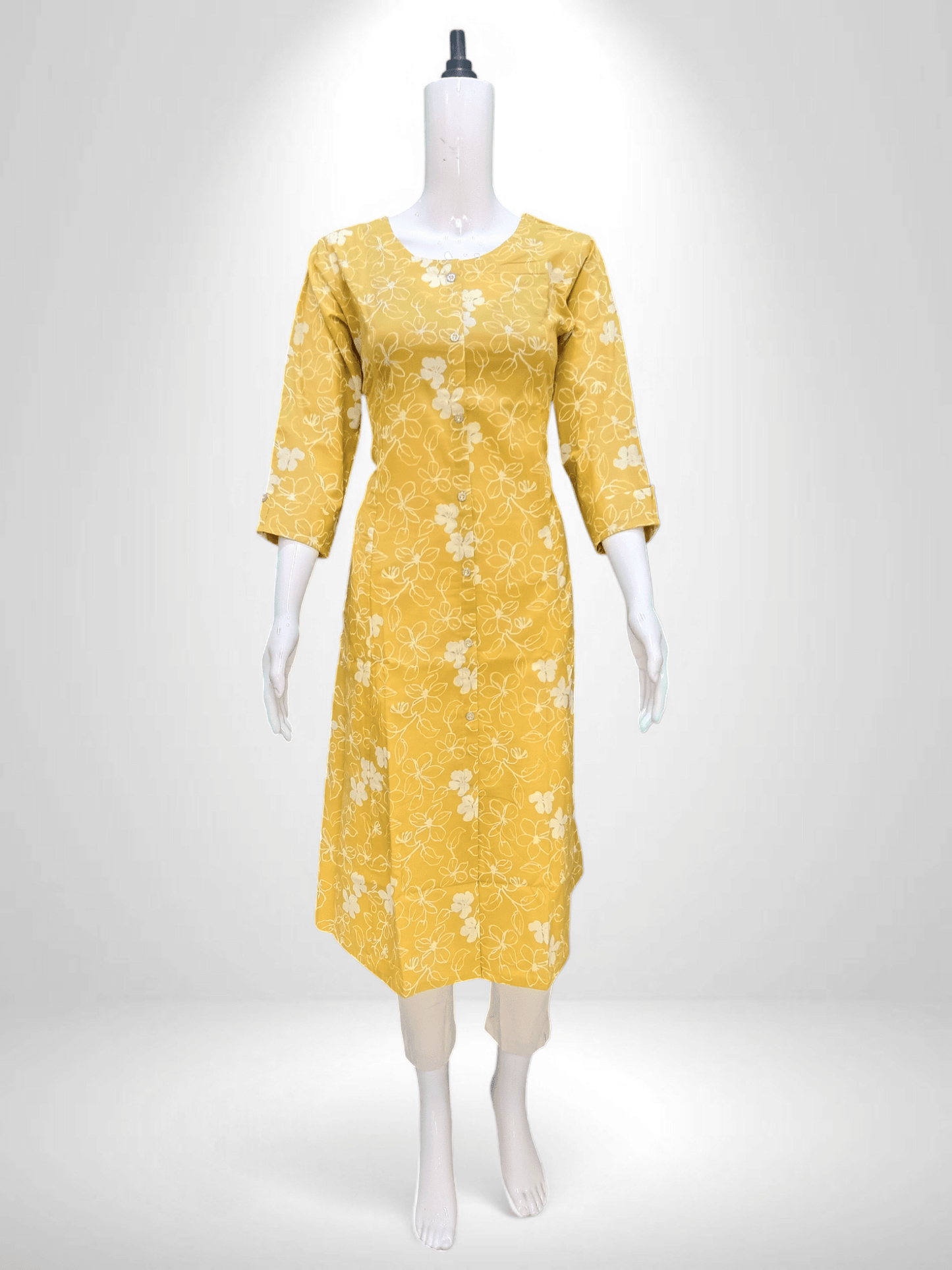 Floral Printed Straight Kurti - Banjari Fashion