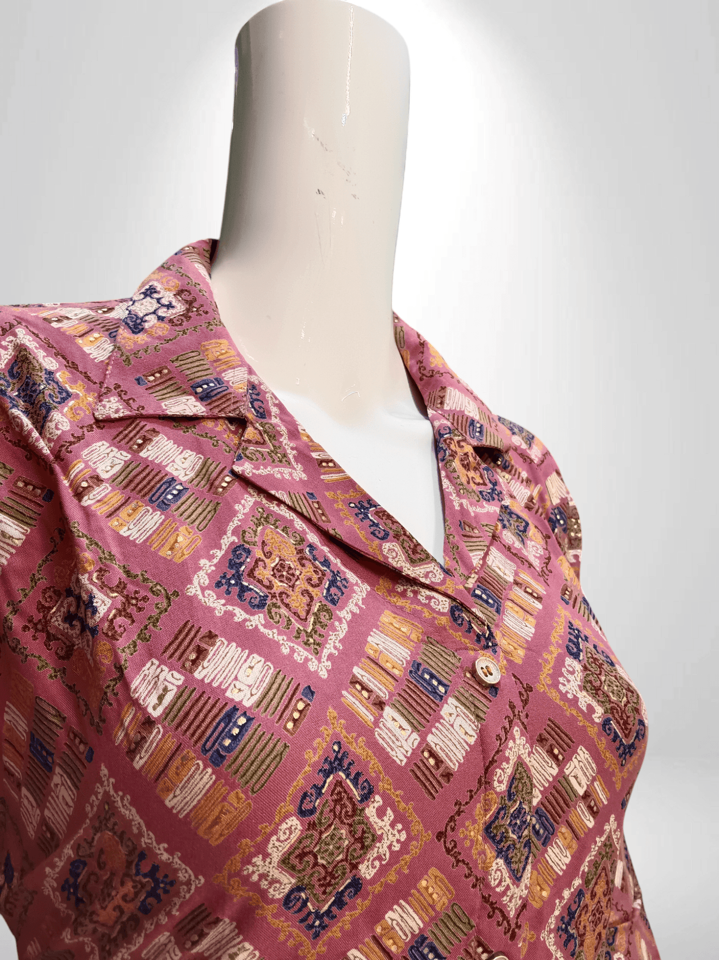 Heritage Charm Collared Kurti with Intricate Print - Banjari Fashion