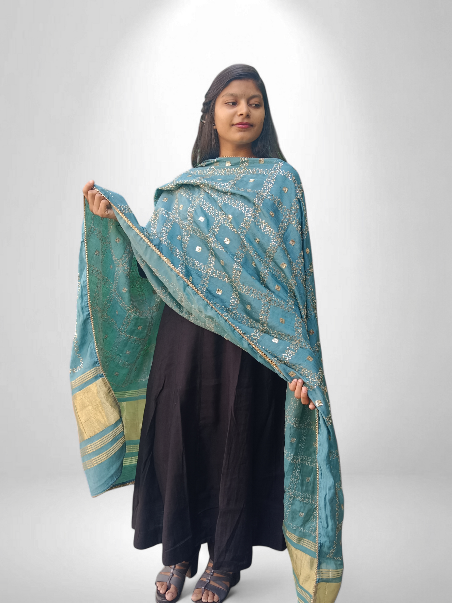 Stylish Kurti pant set with designer dupatta, perfect for elegant occasions and festive wear at your favorite store.