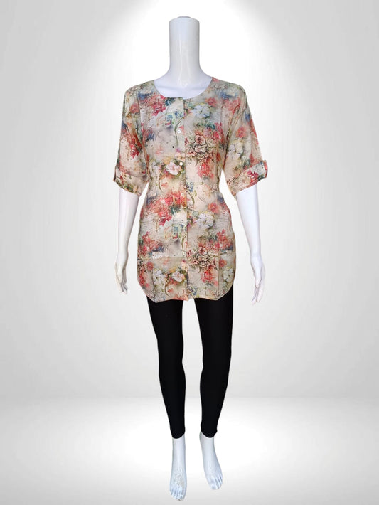 Printed flower designed Short kurti