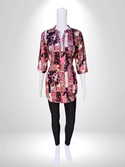 Patchwork Printed short Kurti