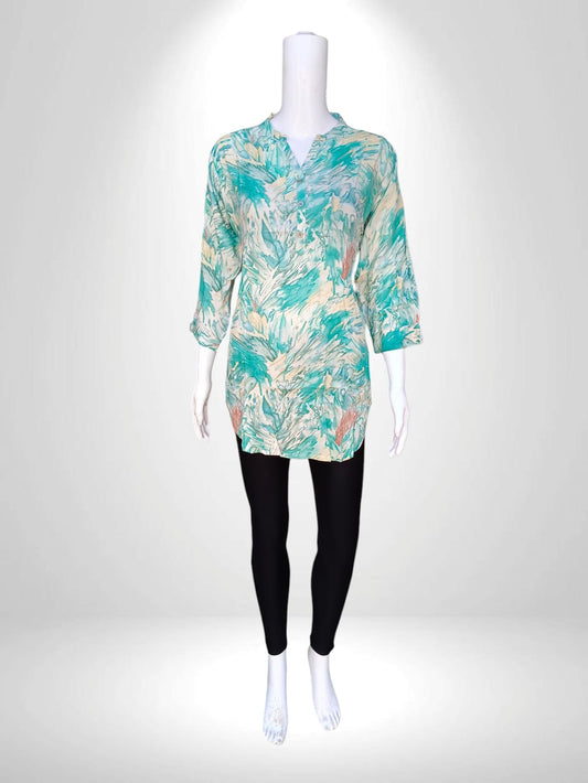 Watercolor Waves Short kurti Top