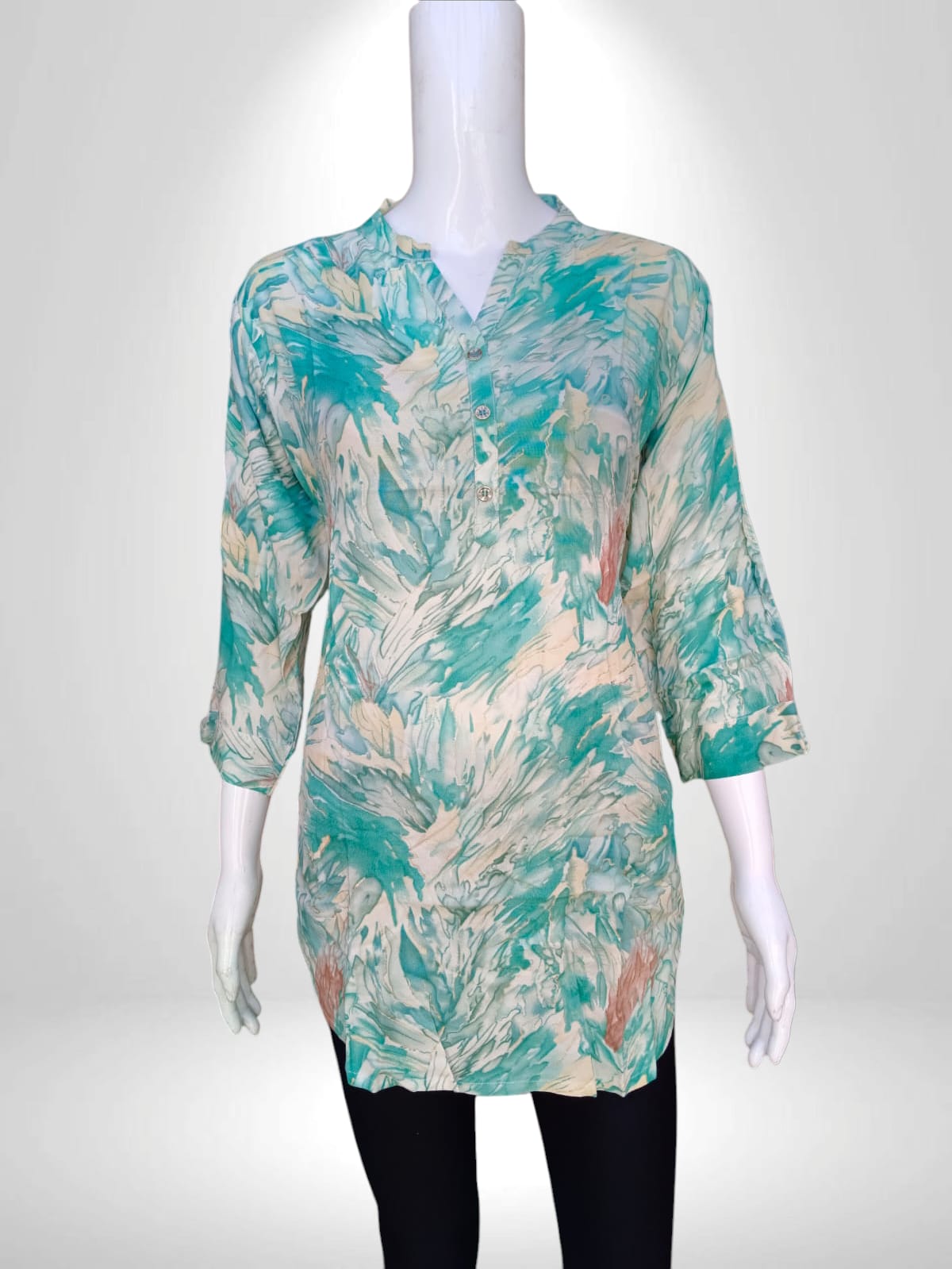 Watercolor Waves Short kurti Top