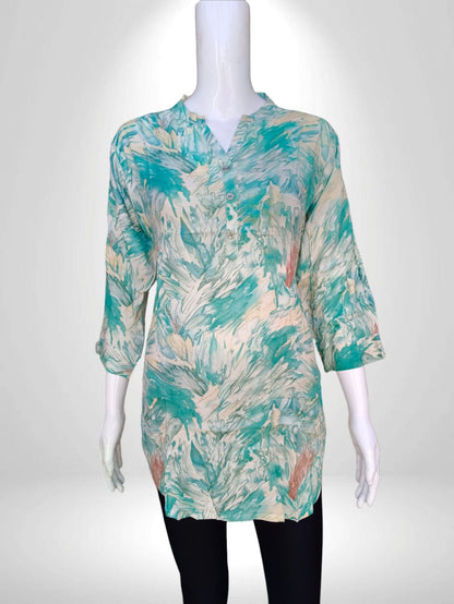 Watercolor Waves Short kurti Top