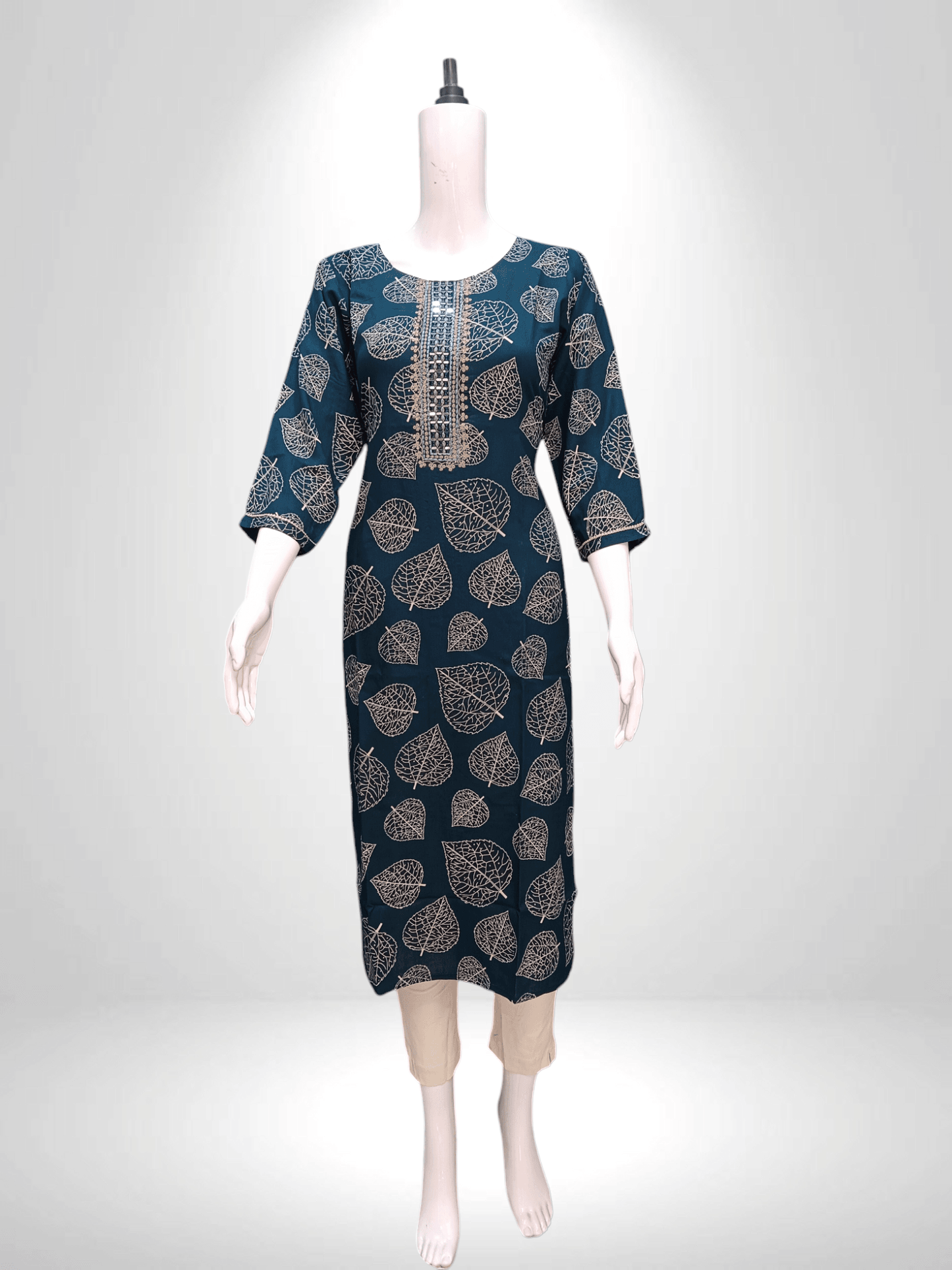 Golden Leaf Charm kurti - Banjari Fashion