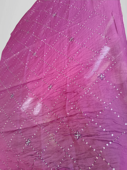 Gulnaz Mirror Work Kurta Set with elegant pocket & Designer Duptta