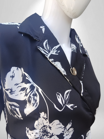 Midnight Muse Abstract Satin Top