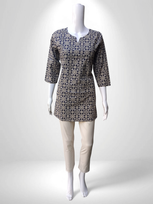Navy Royale Gilded designer Kurti