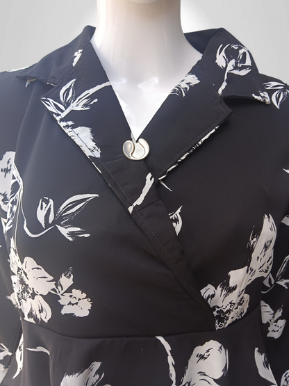 Midnight Muse Abstract Satin Top