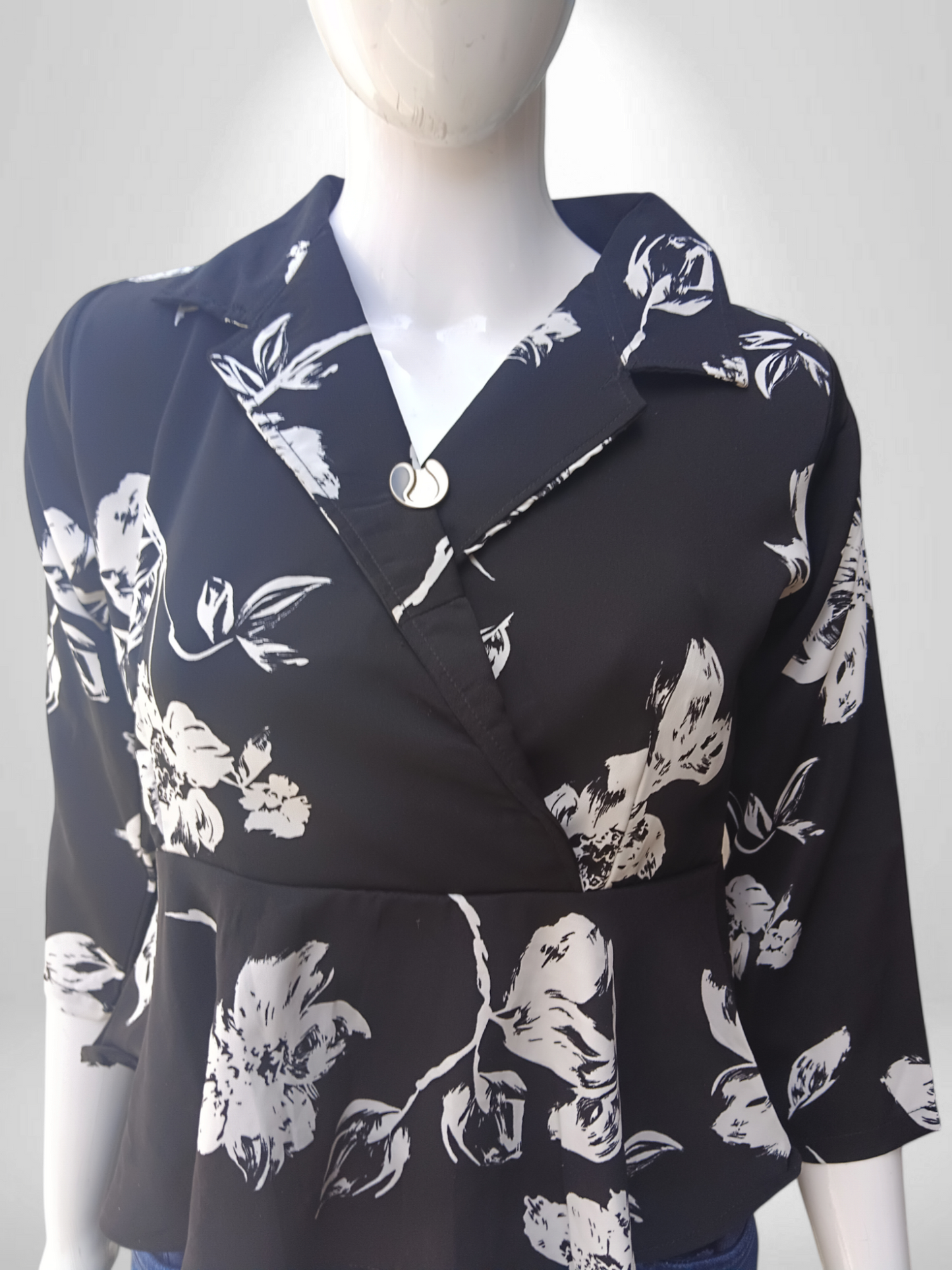 Midnight Muse Abstract Satin Top