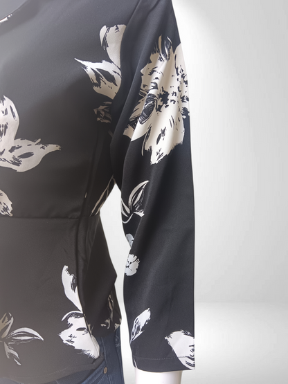 Midnight Muse Abstract Satin Top
