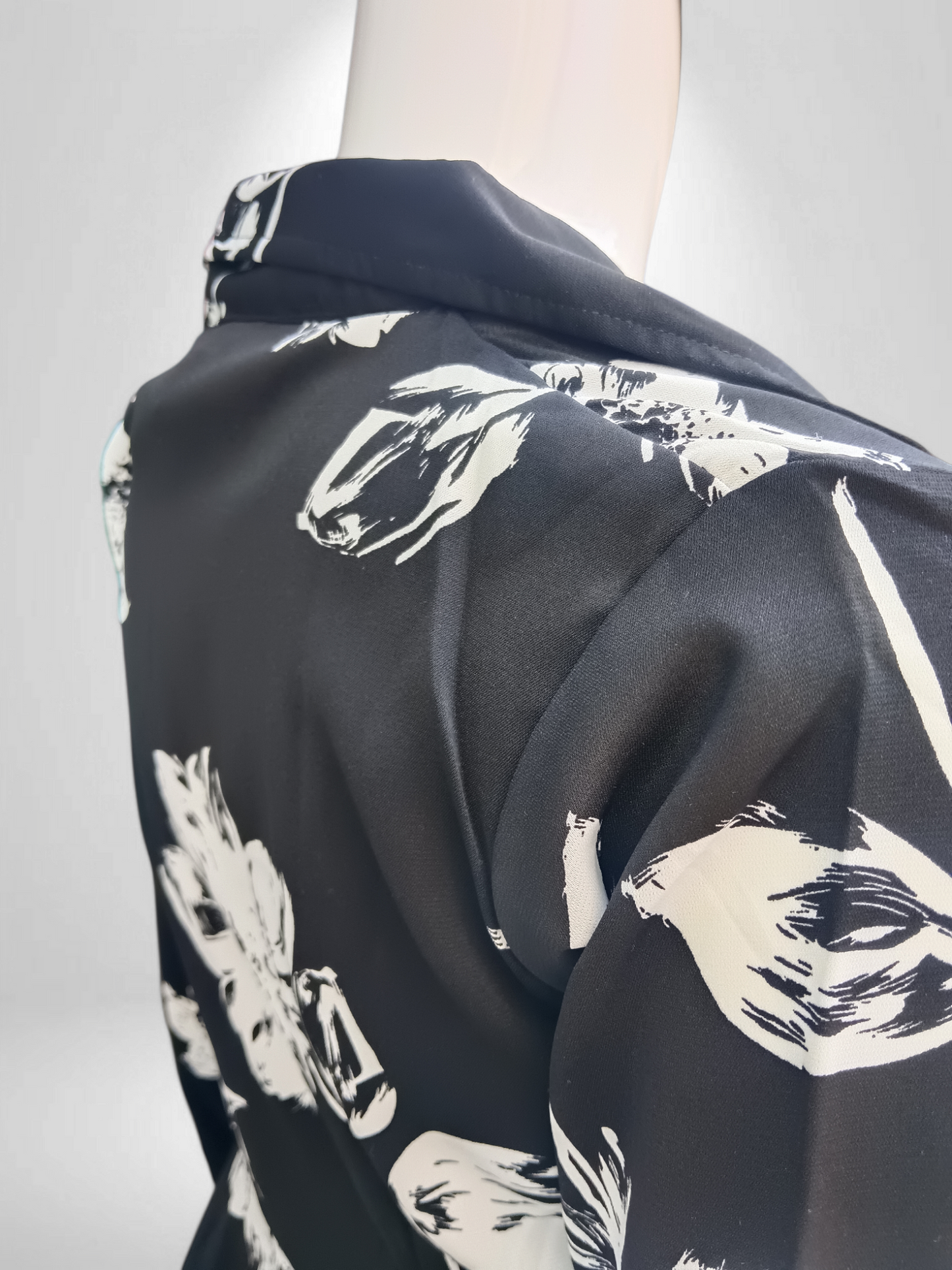 Midnight Muse Abstract Satin Top