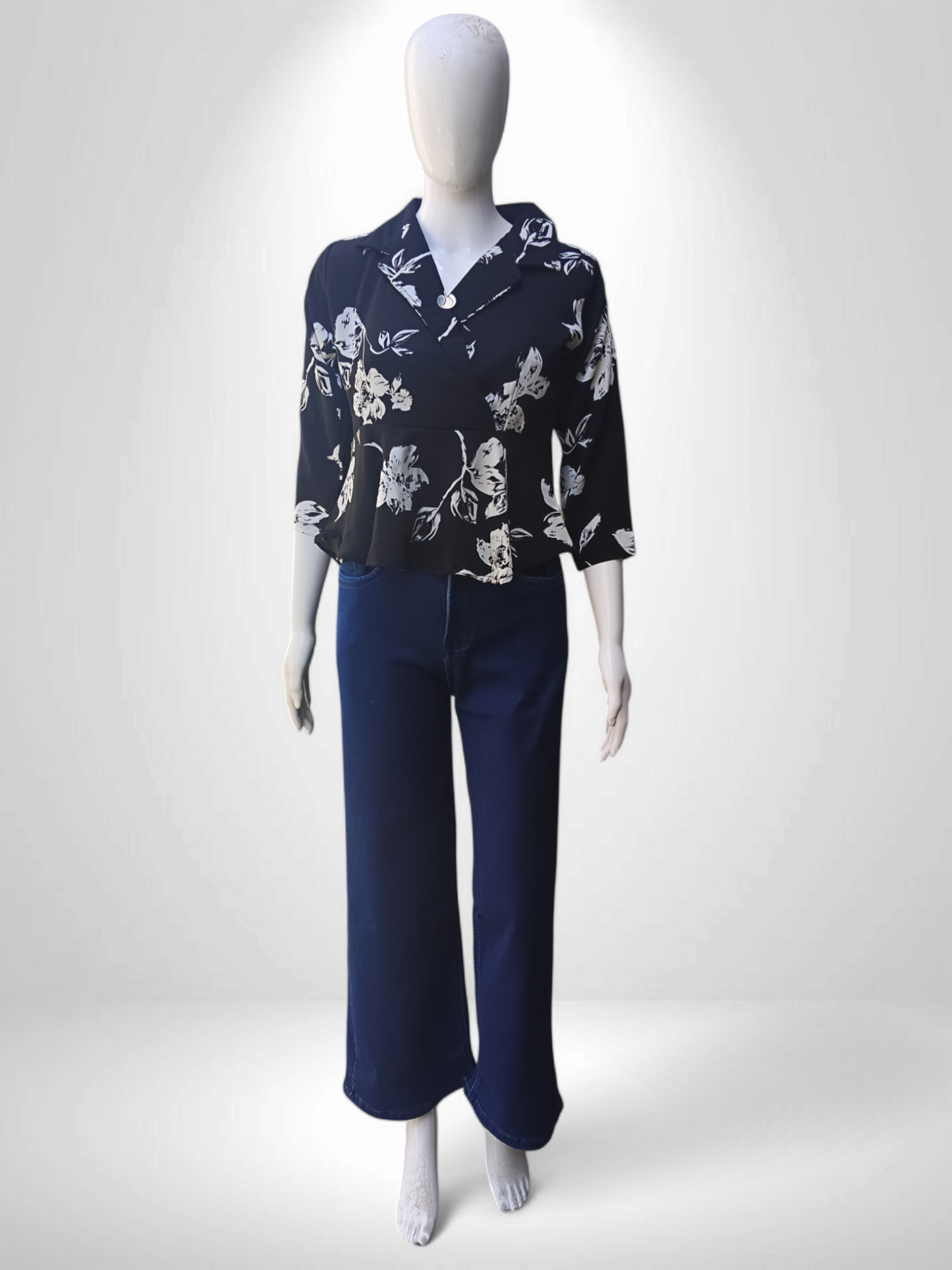 Midnight Muse Abstract Satin Top