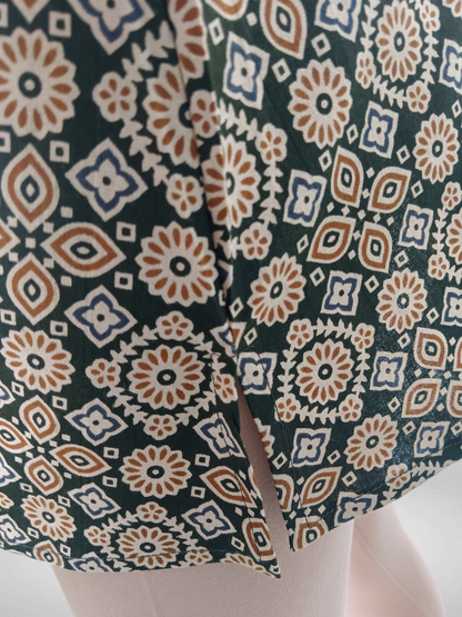 Green Gleam Grace Royale Kurti