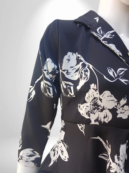 Midnight Muse Abstract Satin Top